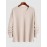 Men's Casual Daily Solid Color Semi-sheer Textured Knit Notched Collar Long Sleeves T-shirt